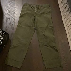 Zegna Sport (Z Zegna); Chinos, flat front, Olive